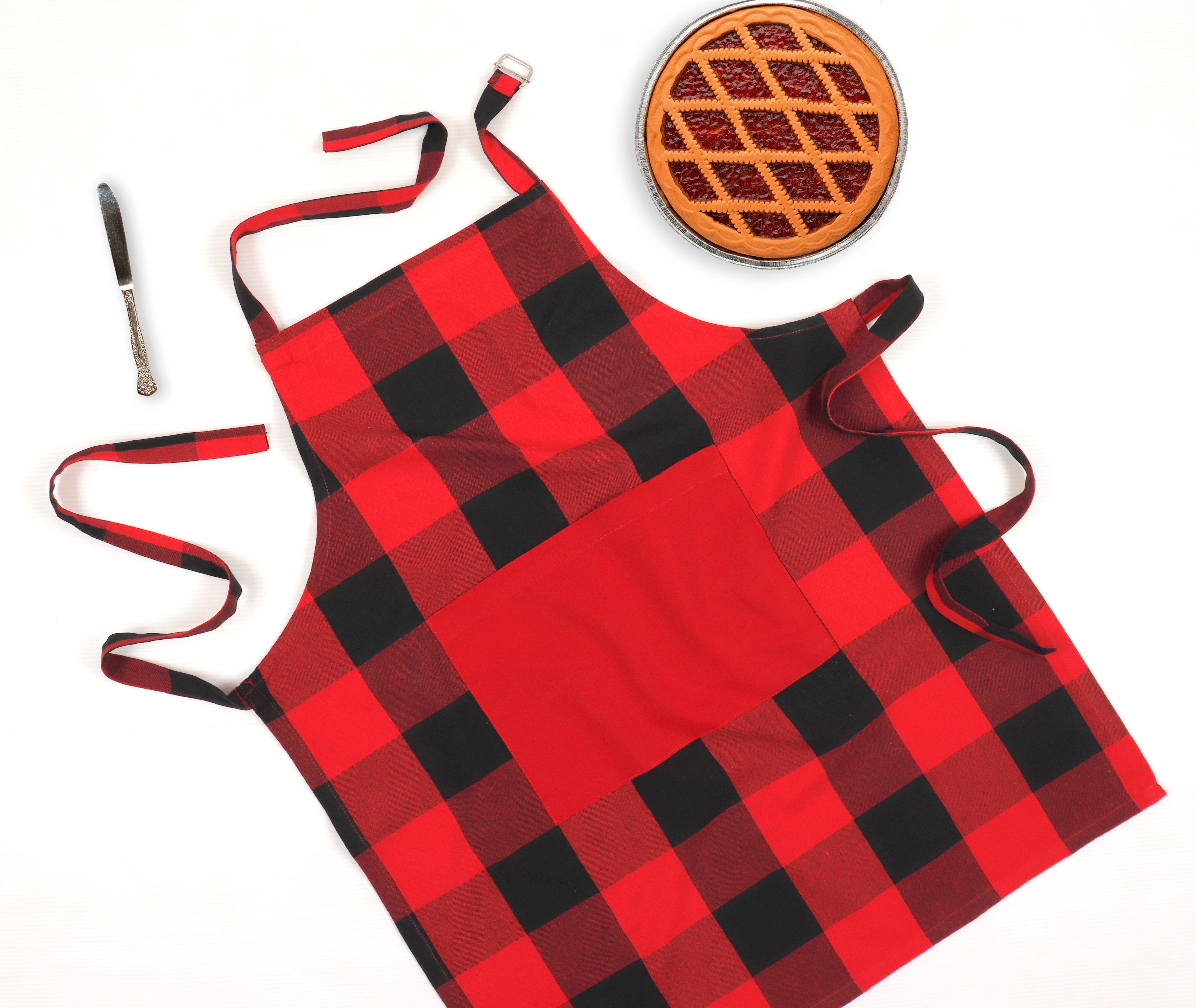 Cotton Big Check Free Size Apron