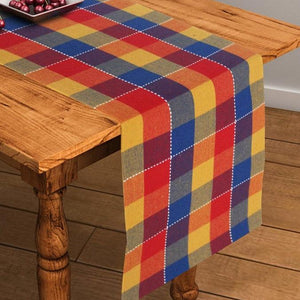 Cotton Adukalam Check 152cm Length Table Runner Pack Of 1 freeshipping - Airwill