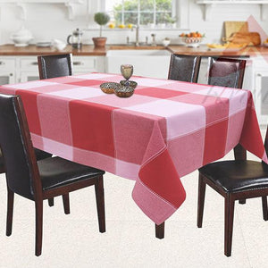 Cotton 4 Way Dobby Red 6 Seater Table Cloths Pack Of 1 freeshipping - Airwill