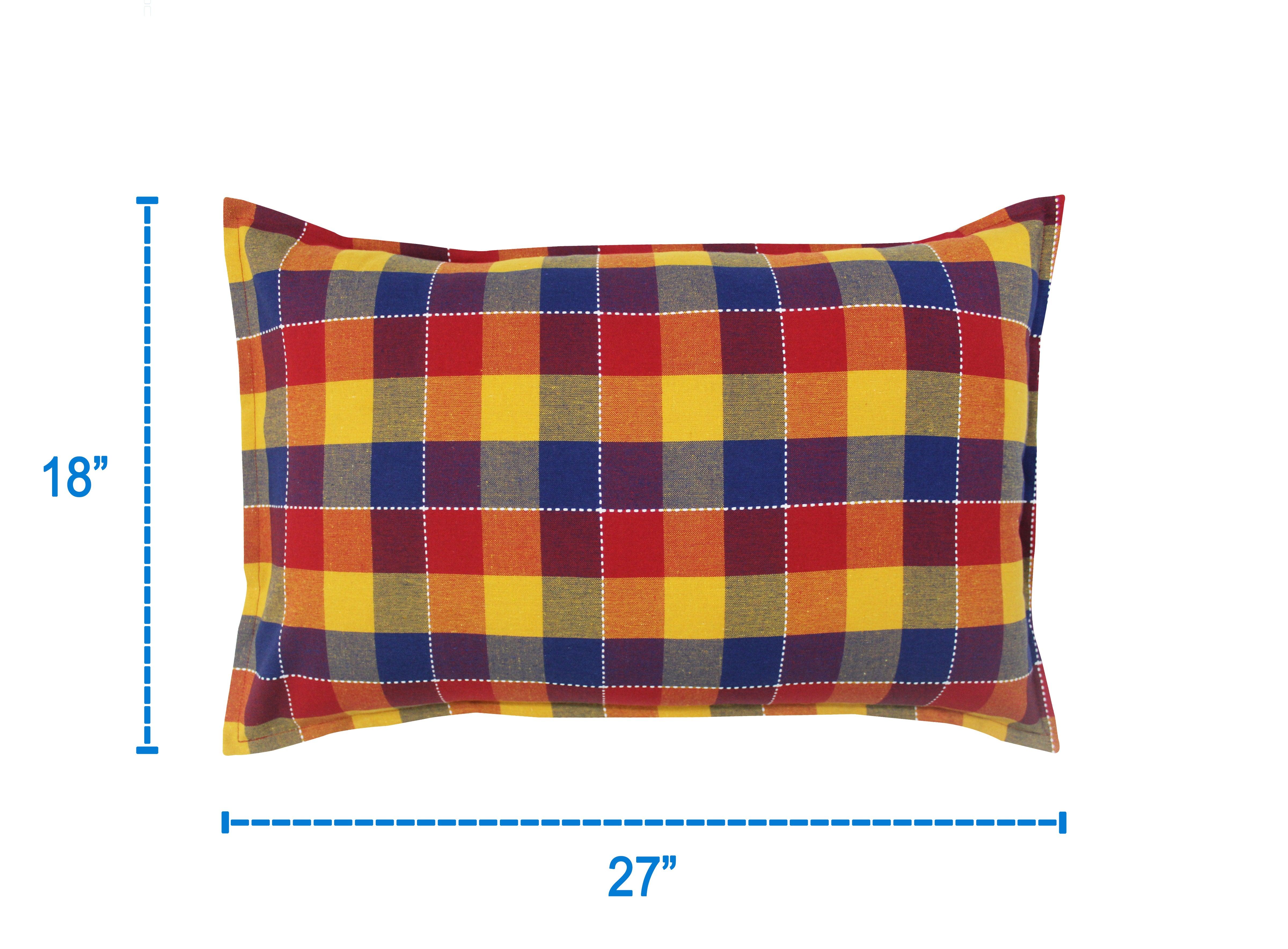 Cotton Adukalam Check Pillow Covers Pack Of 2