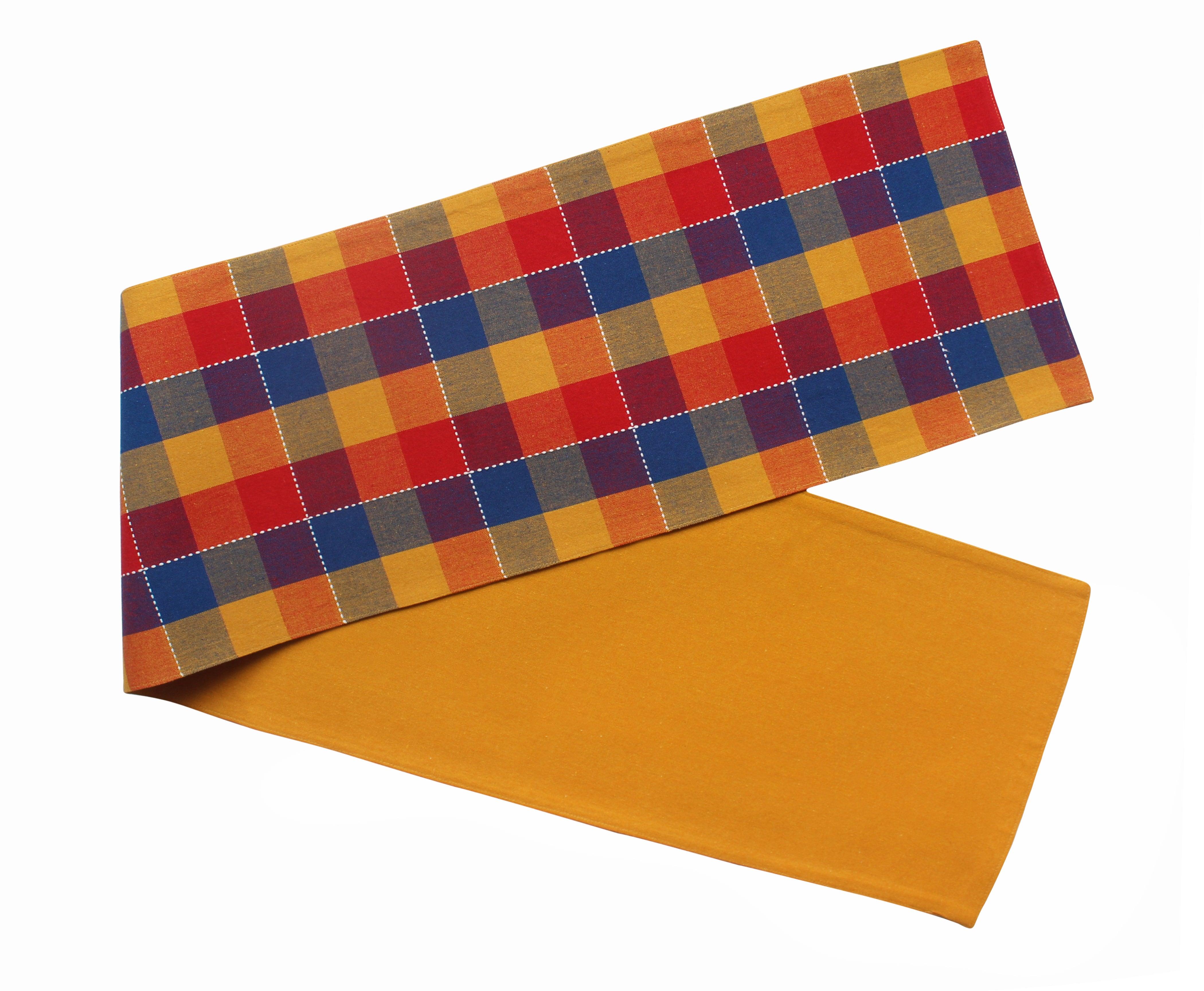 Cotton Adukalam Check Table Runner
