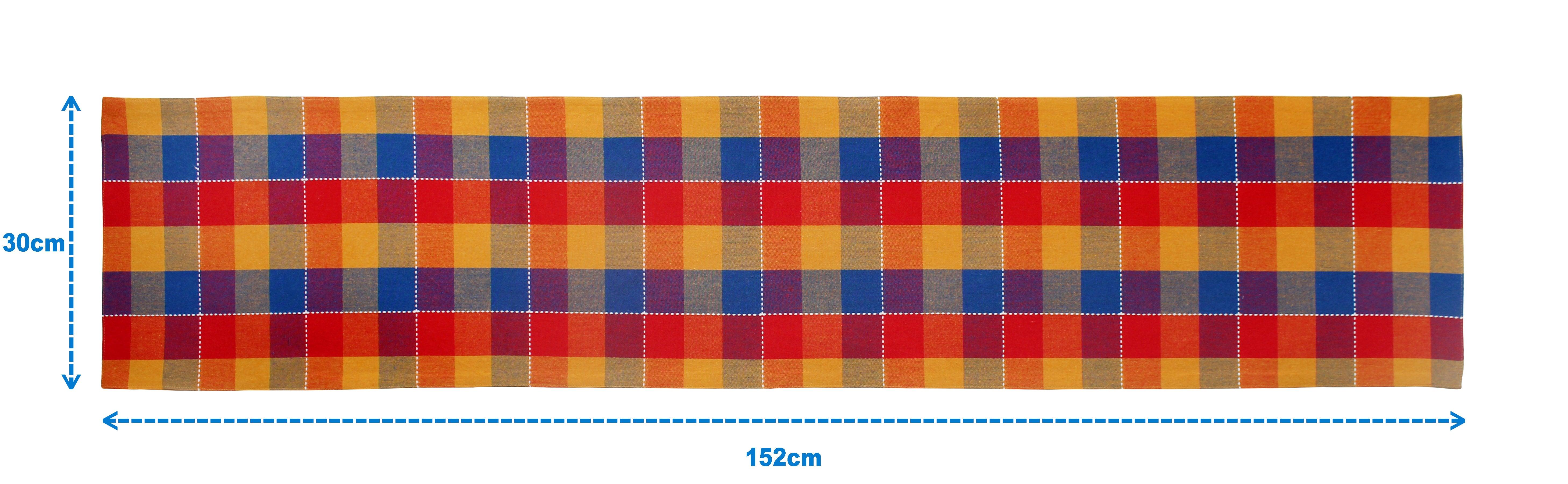 Cotton Adukalam Check Table Runner