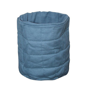 Cotton Solid Blue Check Fruit Basket Pack Of 1 freeshipping - Airwill