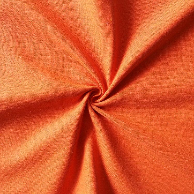 Cotton Solid Orange 7ft Door Curtains Pack Of 2