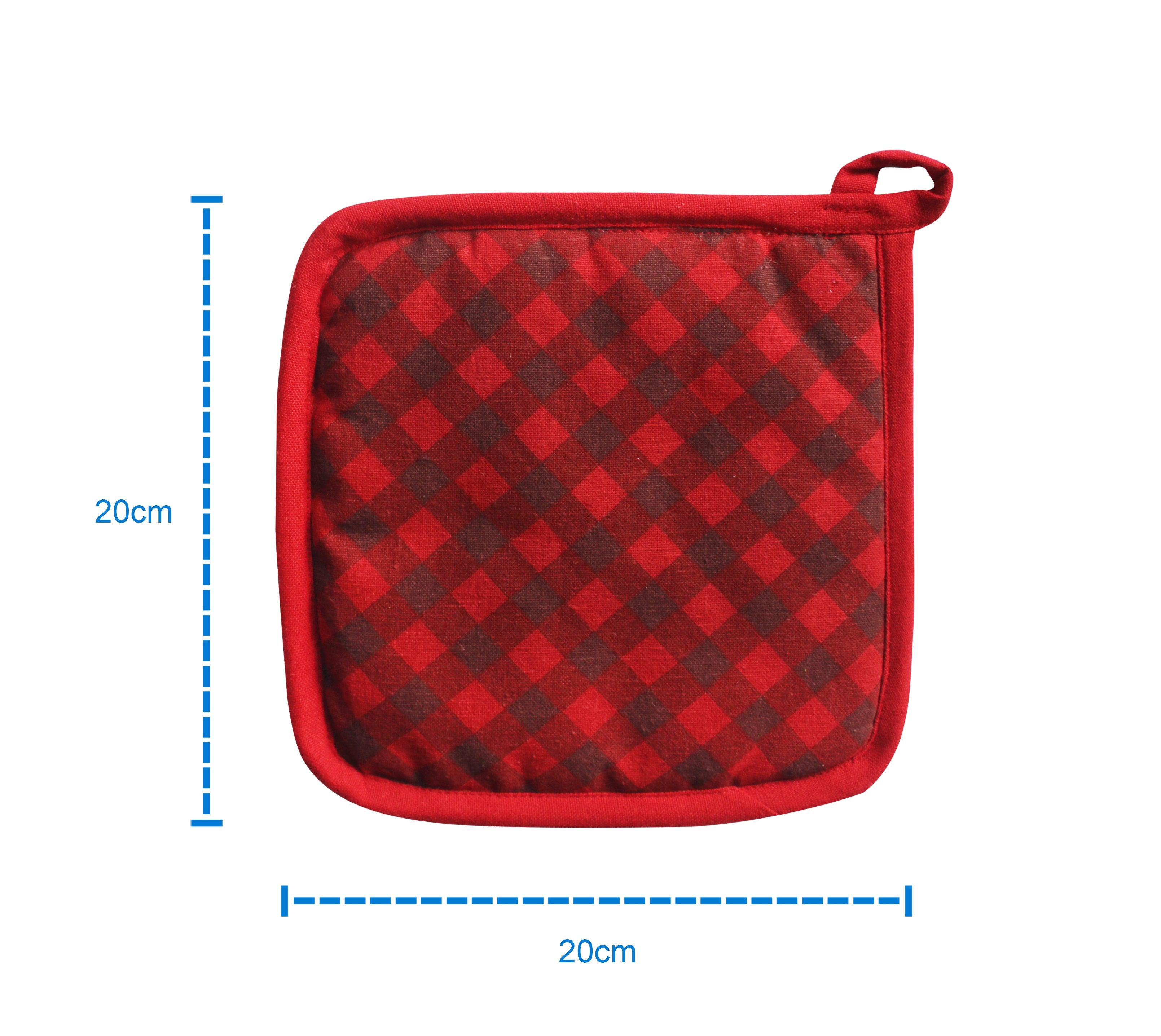 Cotton Buffalo Cross Pot Holders Pack Of 3
