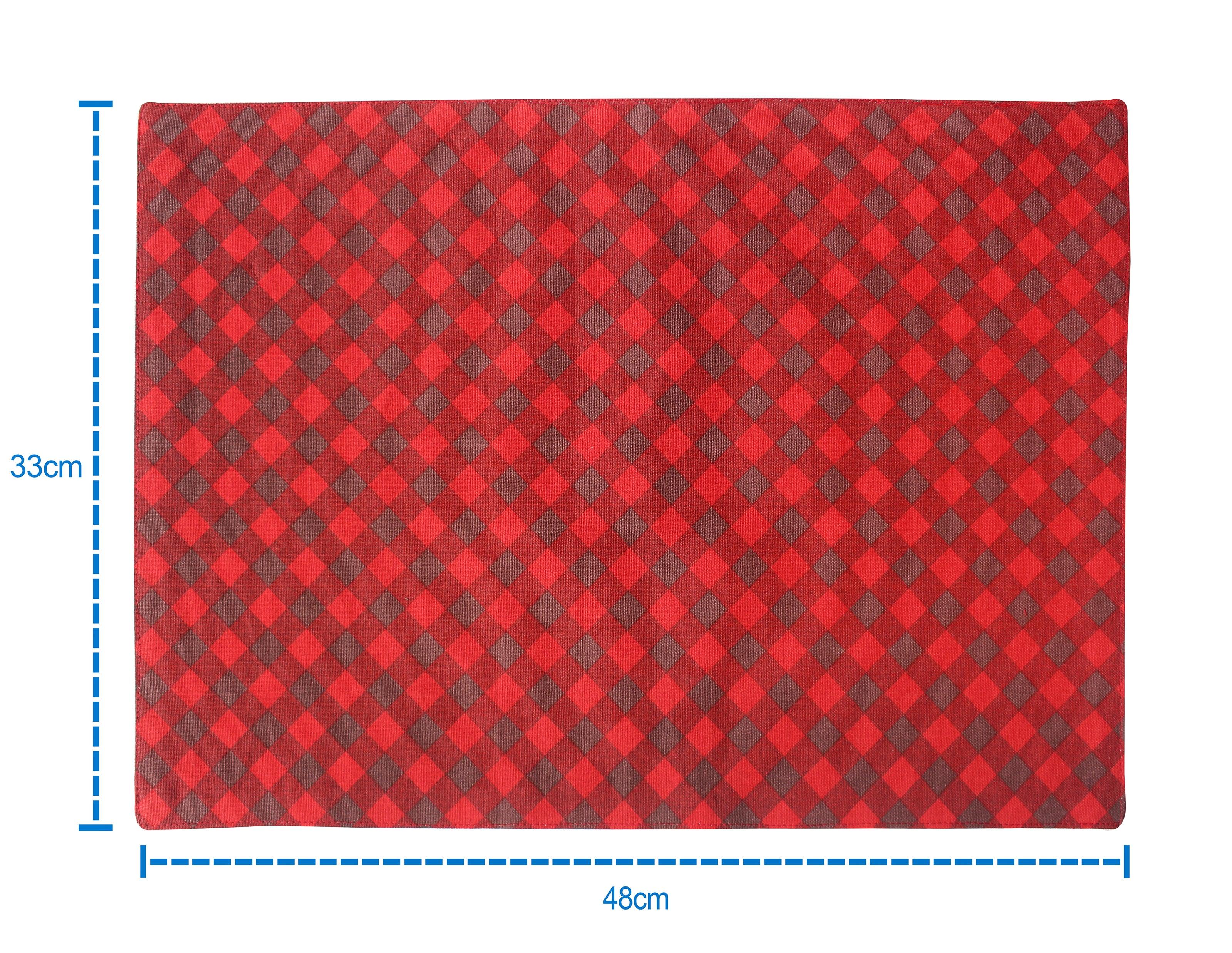 Cotton Buffalo Cross Table Placemats Pack Of 4