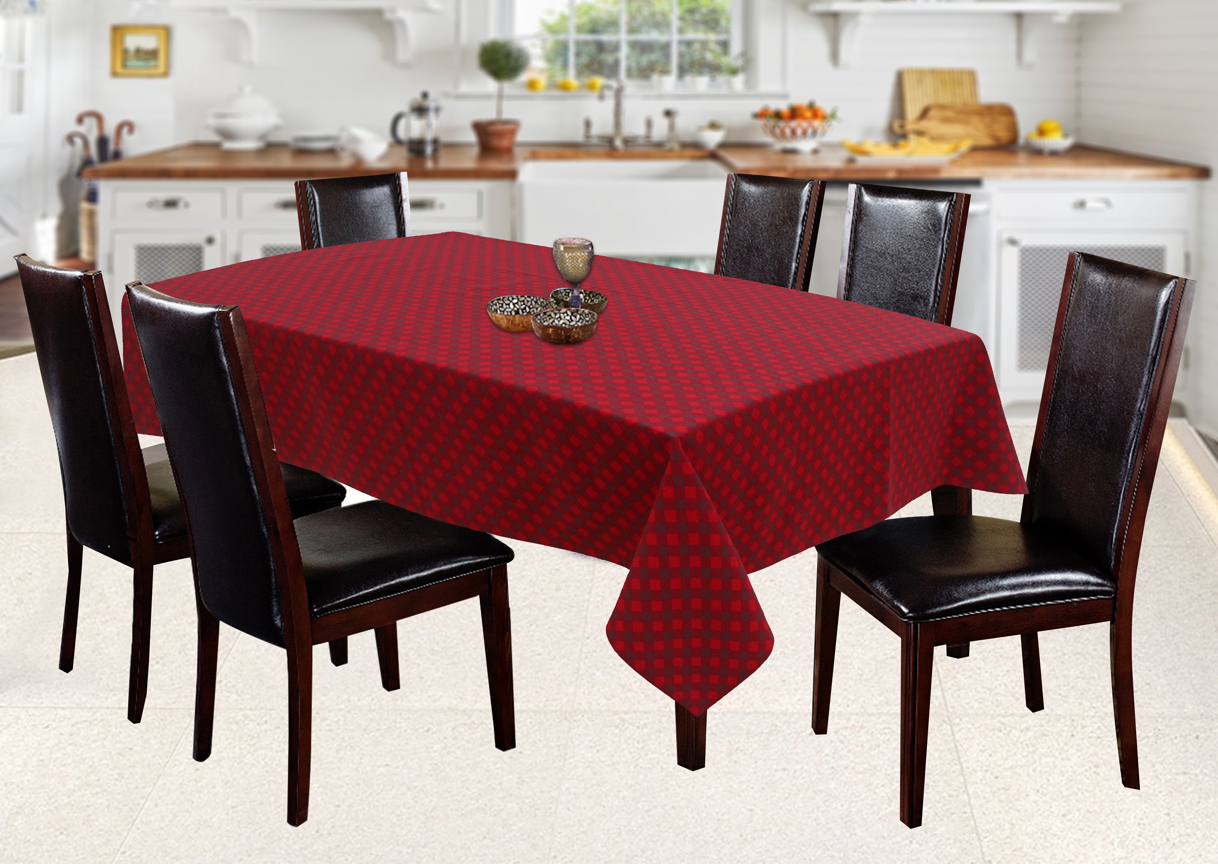 Cotton Buffalo Cross 8 Seater Table Cloths