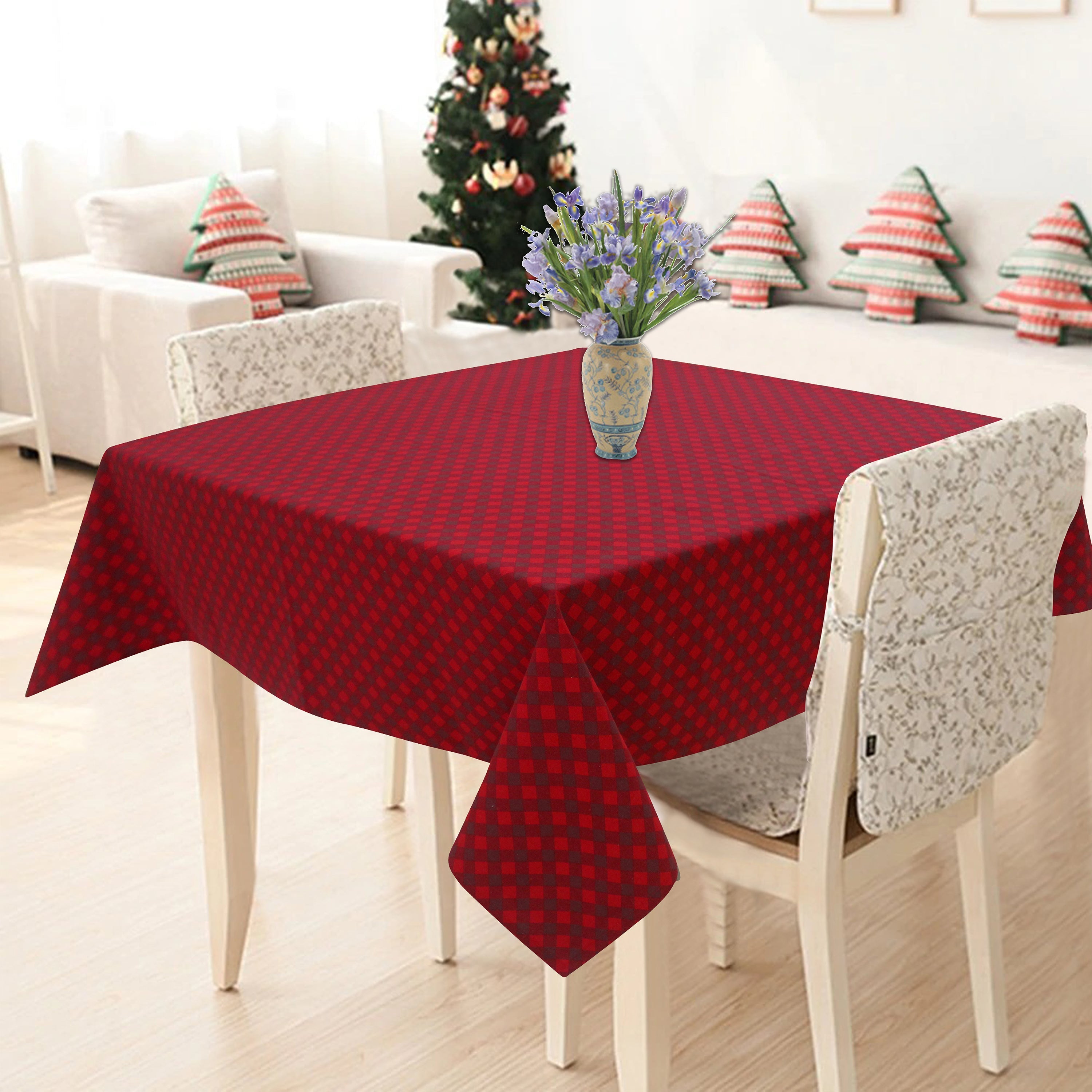 Cotton Buffalo Cross 8 Seater Table Cloths