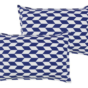 Cotton Classic Diamond Royal Blue Pillow Covers Pack Of 2 freeshipping - Airwill