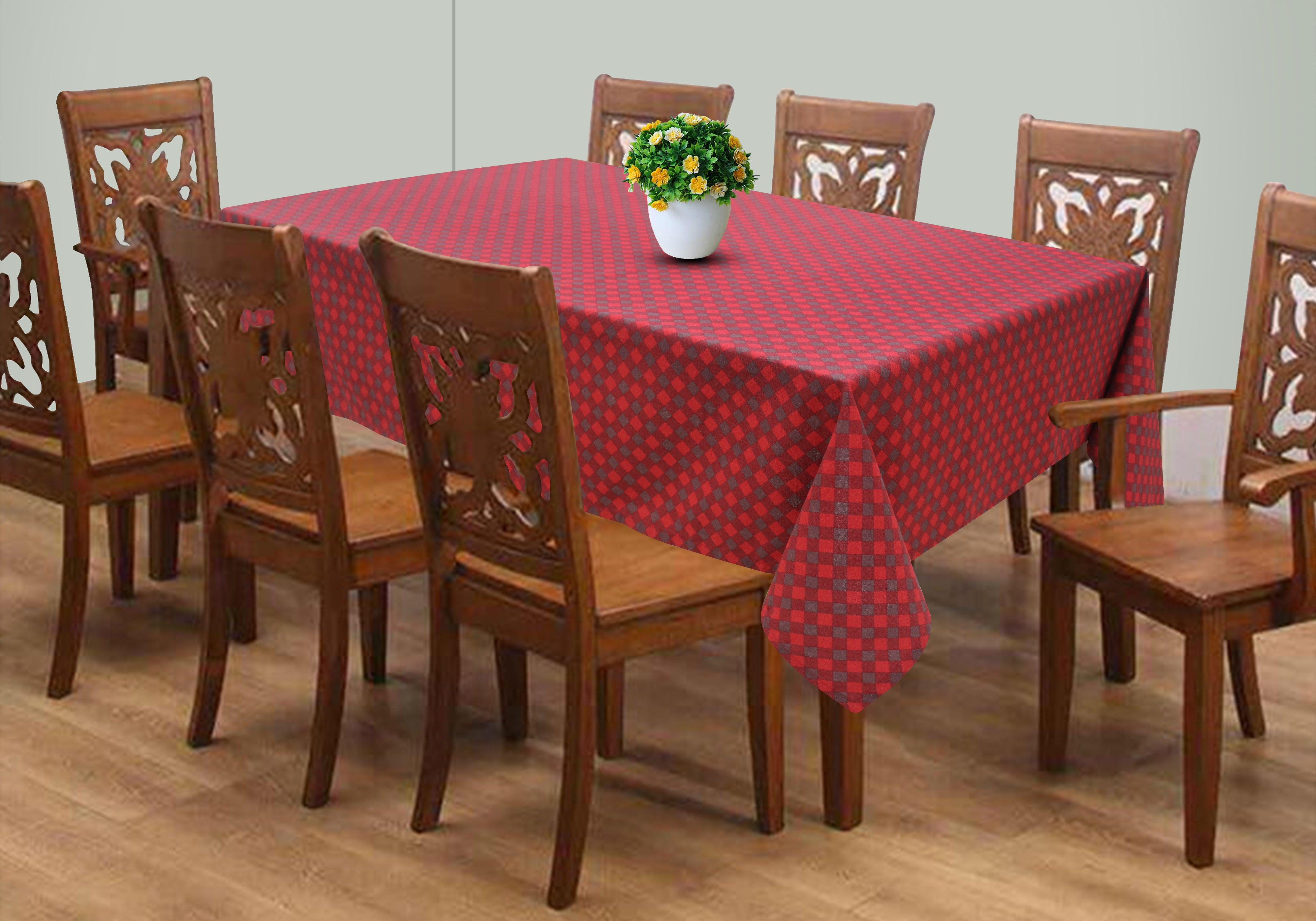 Cotton Buffalo Cross 8 Seater Table Cloths