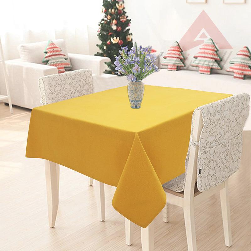 Cotton Solid Yellow 2 Seaters Table Cloths