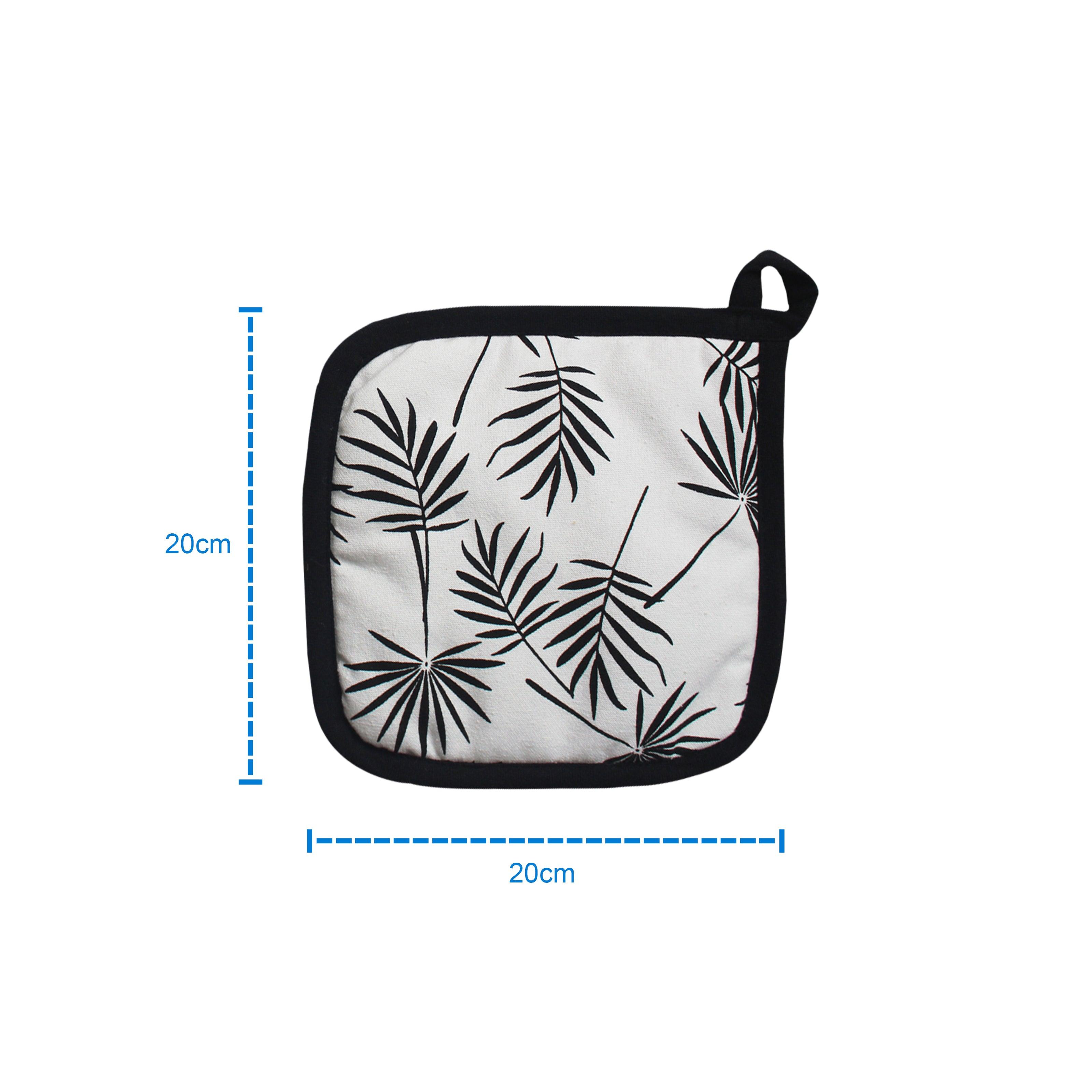 Cotton Neem Leaf Pot Holders Pack Of 3