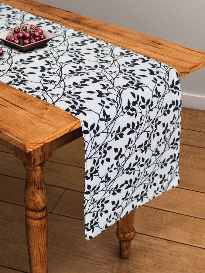 Cotton Small Leaf Table Runner