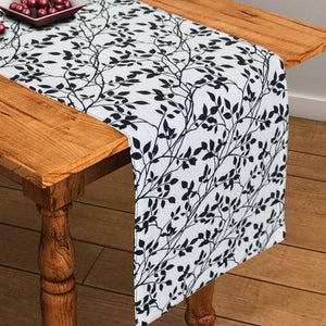 Cotton Small Leaf 152cm Length Table Runner Pack Of 1 freeshipping - Airwill