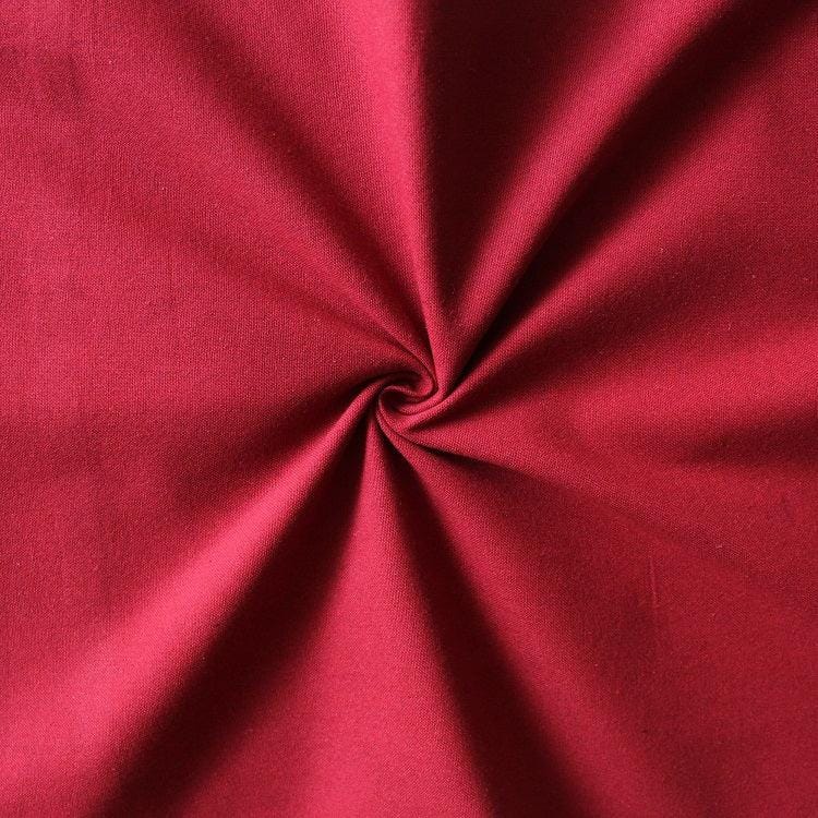 Cotton Solid Cherry Red Long 9ft Door Curtains Pack Of 2