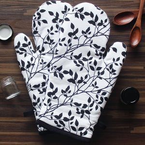 Cotton Small Leaf Oven Gloves Pack Of 2 freeshipping - Airwill