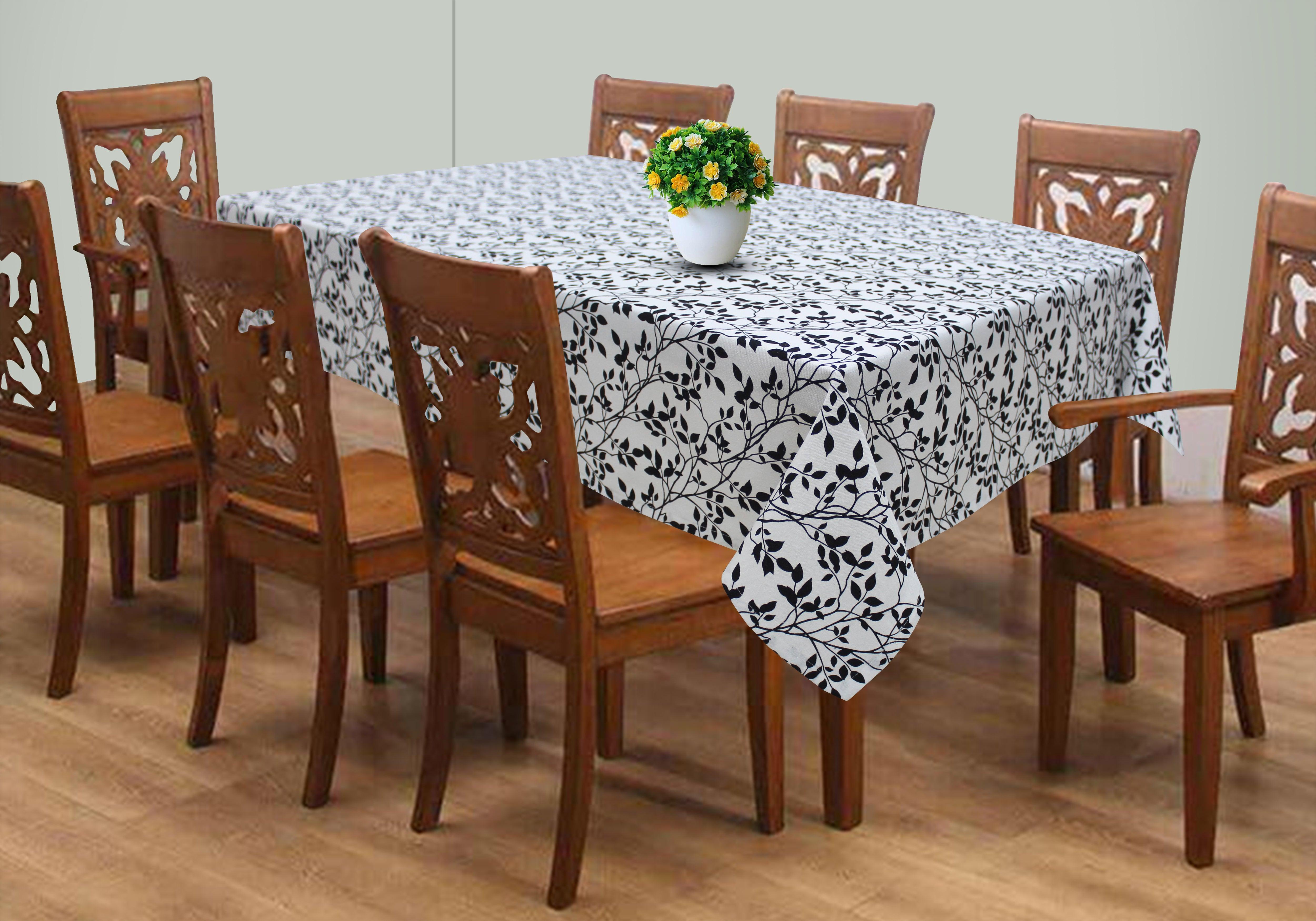 Cotton Small Leaf 8 Seater Table Cloths