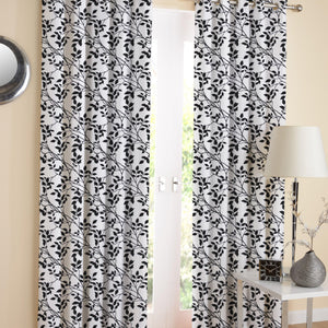 Cotton Small Leaf Long 9ft Door Curtains Pack Of 2 freeshipping - Airwill