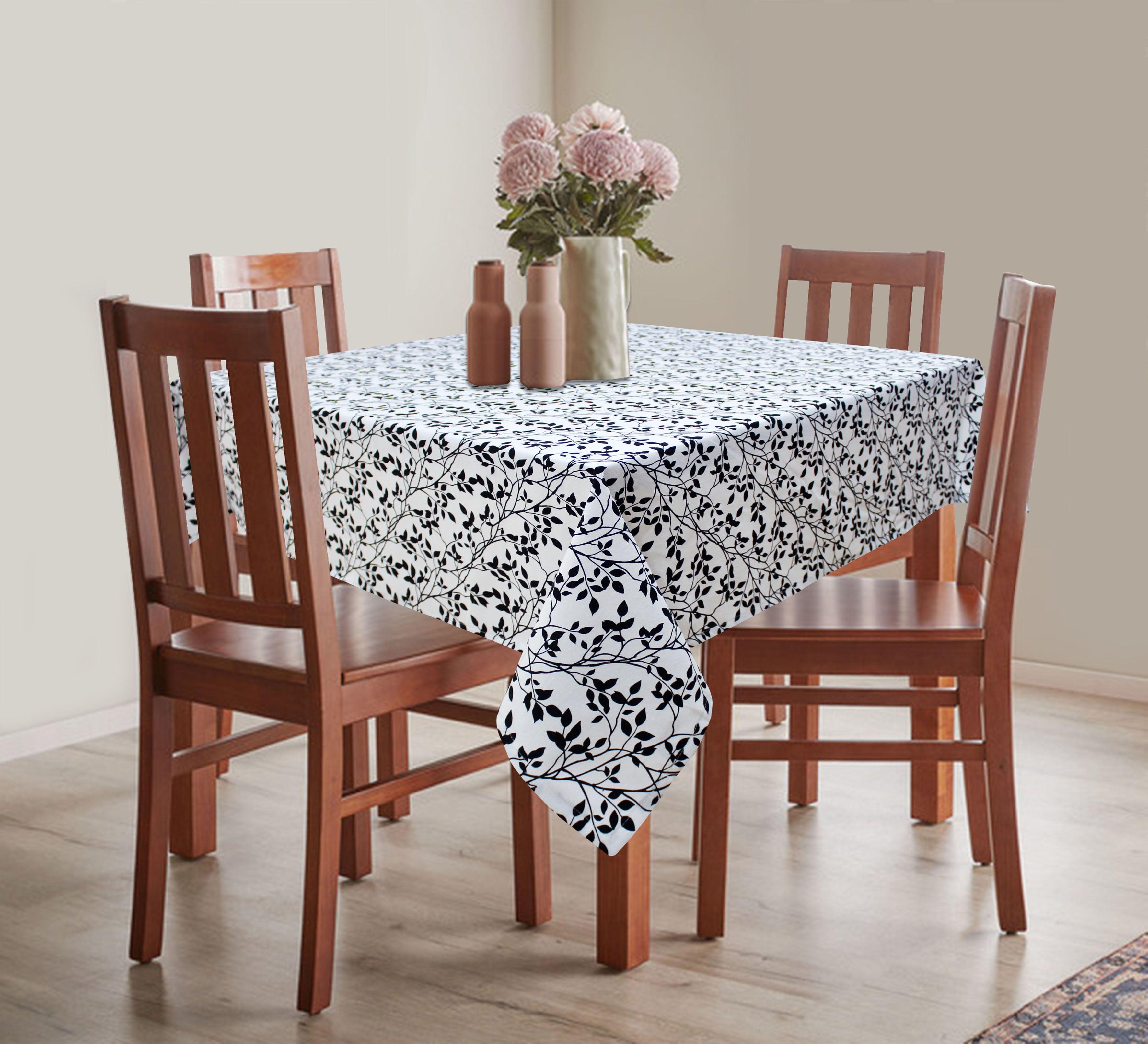 Cotton Small Leaf 4 Seater Table Cloths