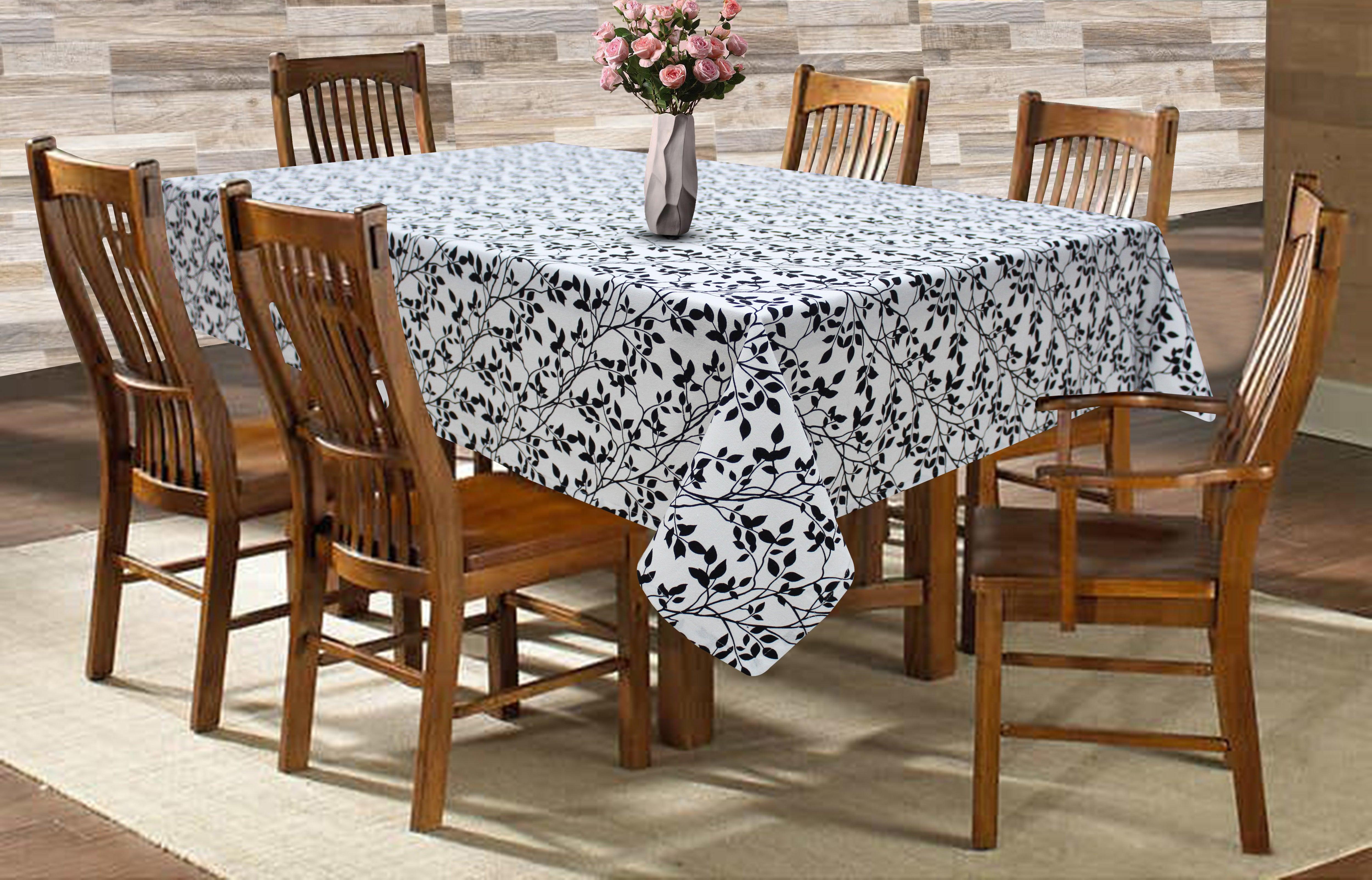 Cotton Small Leaf 6 Seater Table Cloths