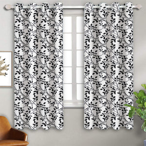 Cotton Small Leaf 5ft Window Curtains Pack Of 2 freeshipping - Airwill