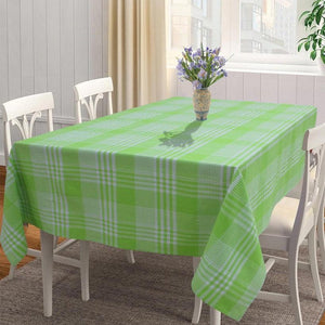Cotton Track Dobby Green 4 Seater Table Cloths Pack Of 1 freeshipping - Airwill
