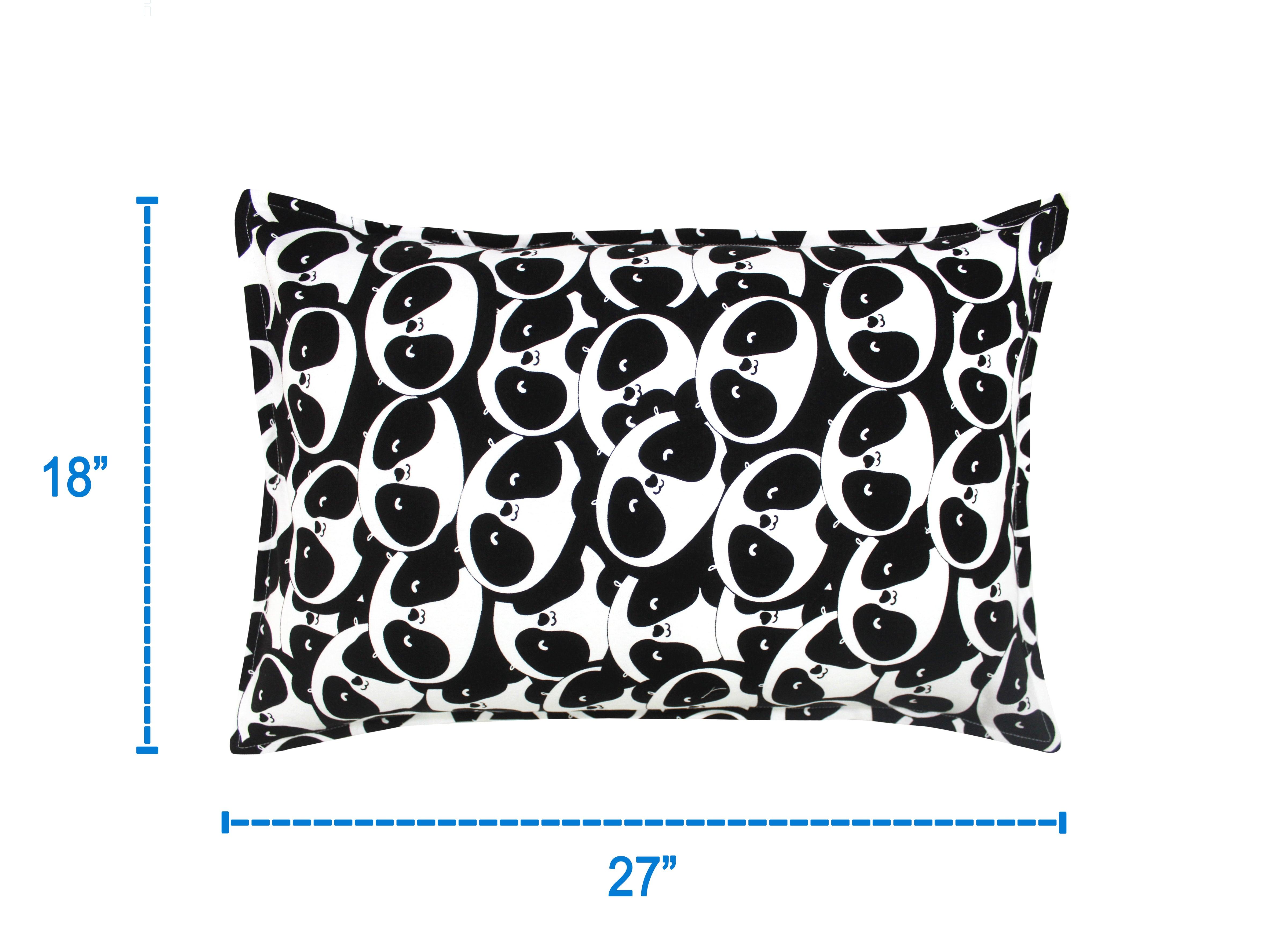 Cotton Black Panda Pillow Covers Pack Of 2
