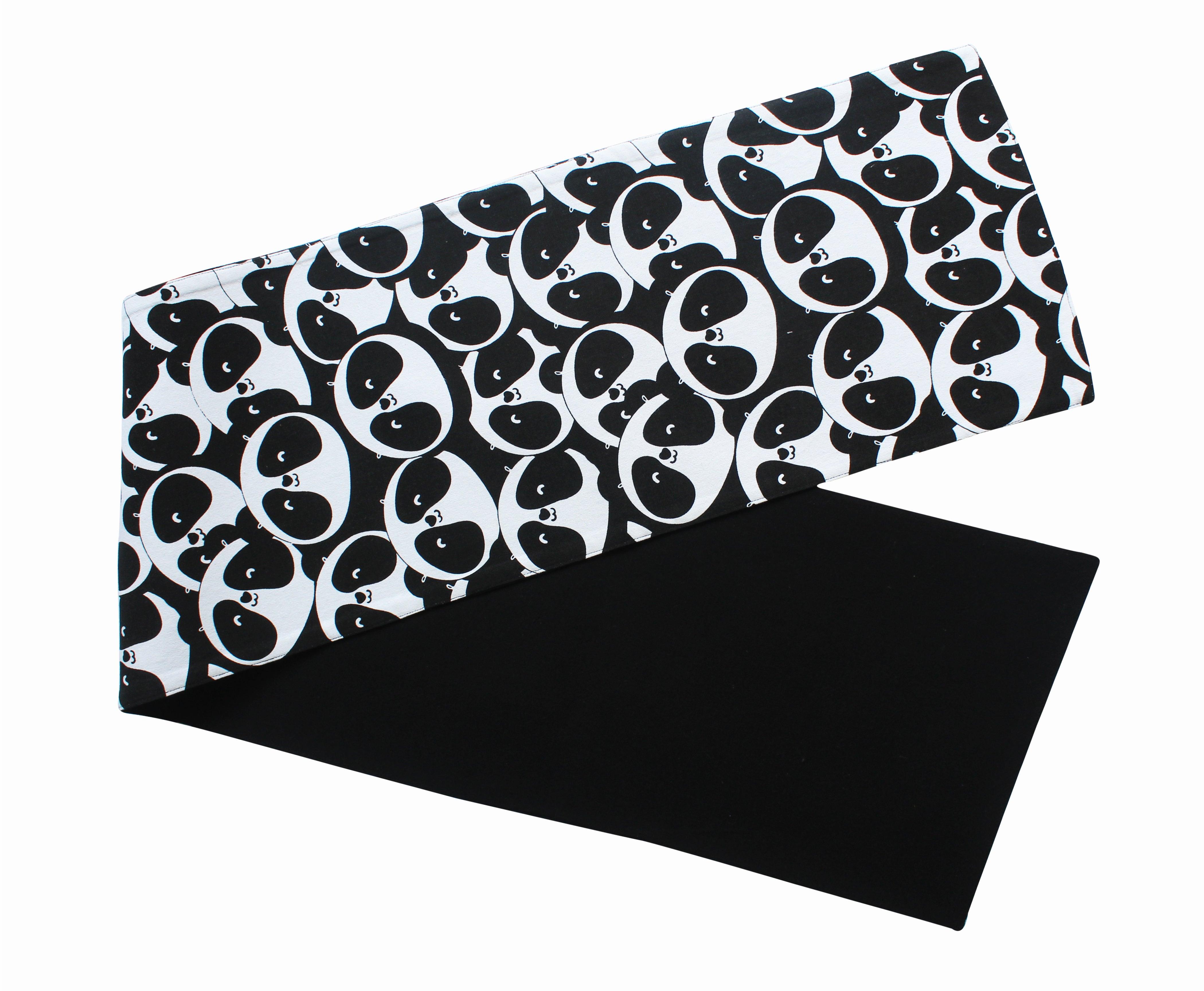 Cotton Black Panda Table Runner
