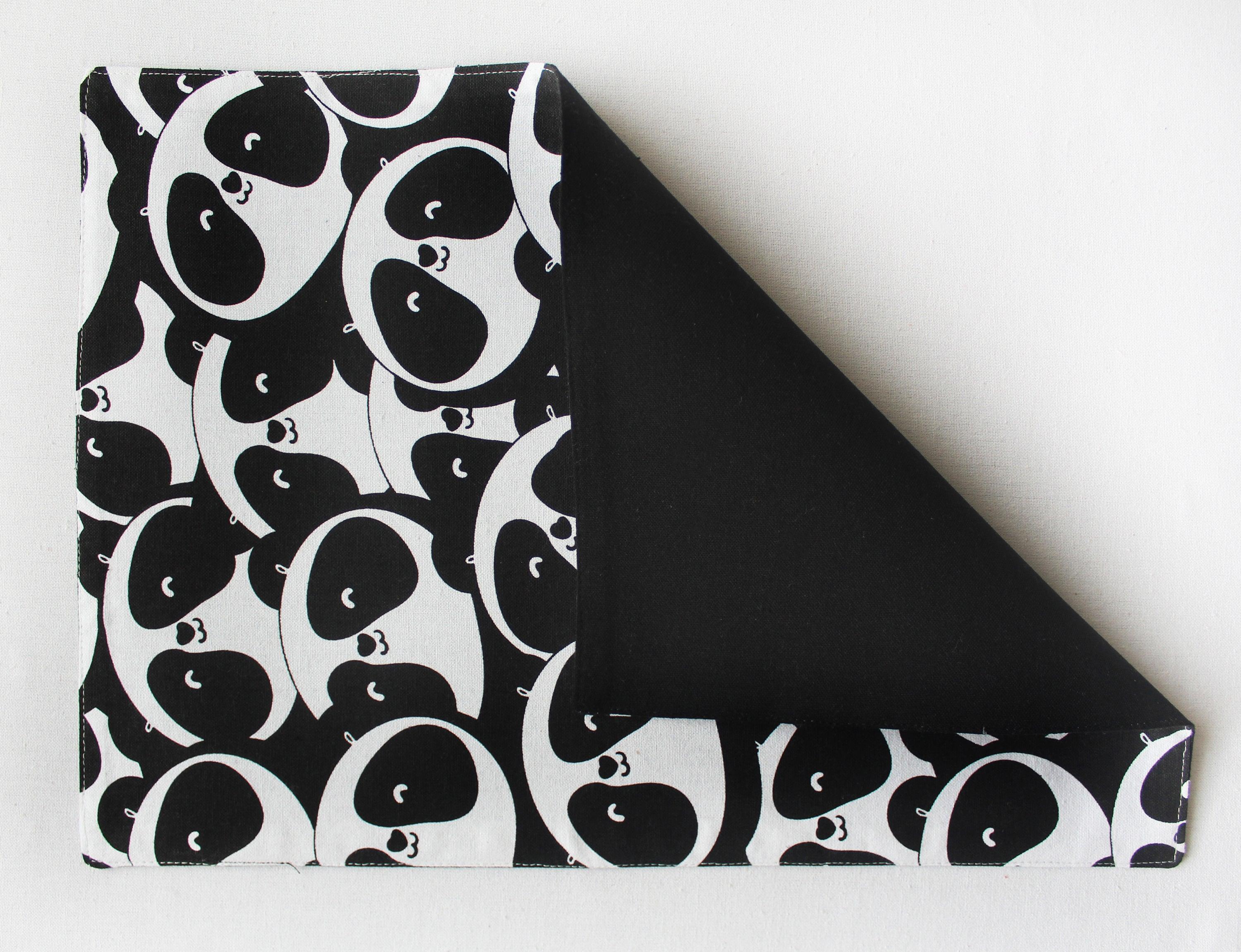 Cotton Black Panda Table Placemats Pack Of 4