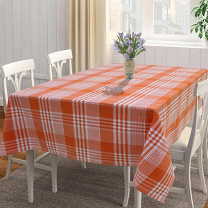 Cotton Track Dobby Orange 4 Seater Table Cloths Pack Of 1 freeshipping - Airwill