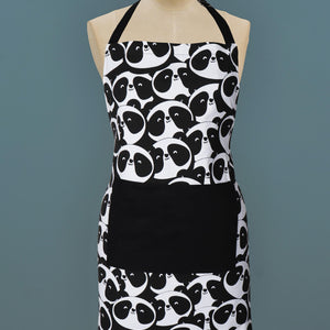 Cotton Black Panda Free Size Apron Pack of 1 freeshipping - Airwill