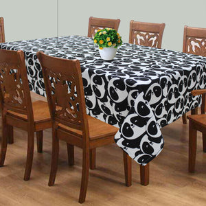 Cotton Black Panda 8 Seater Table Cloths Pack Of 1 freeshipping - Airwill