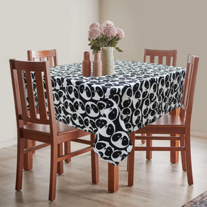 Cotton Black Panda 4 Seater Table Cloths Pack Of 1 freeshipping - Airwill