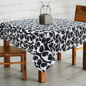 Cotton Black Panda 2 Seater Table Cloths Pack Of 1 freeshipping - Airwill