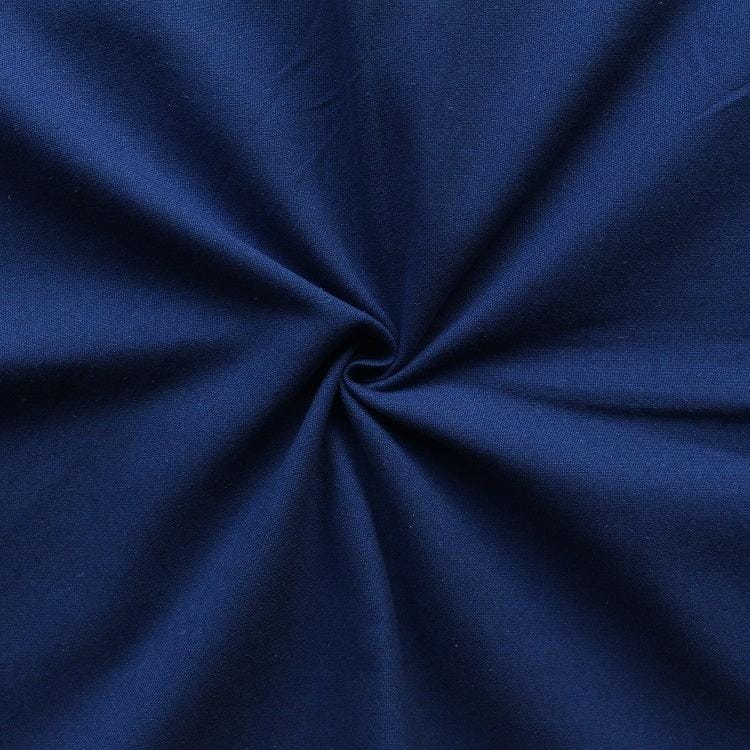 Cotton Solid Blue 5ft Window Curtains Pack Of 2