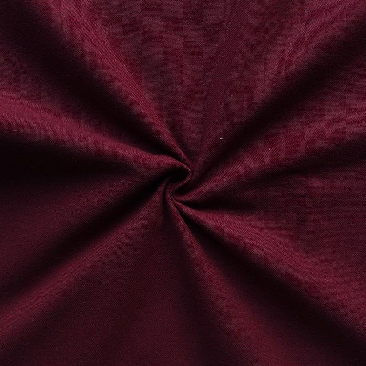 Cotton Solid Maroon 7ft Door Curtains Pack Of 2
