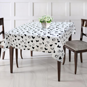 Cotton White Heart 2 Seater Table Cloths Pack Of 1 freeshipping - Airwill