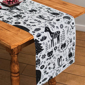 Cotton Wild Animals 152cm Length Table Runner Pack Of 1 freeshipping - Airwill