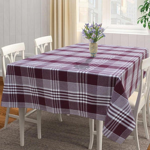 Cotton Track Dobby Maroon 4 Seater Table Cloths Pack Of One Pack Of 1 freeshipping - Airwill
