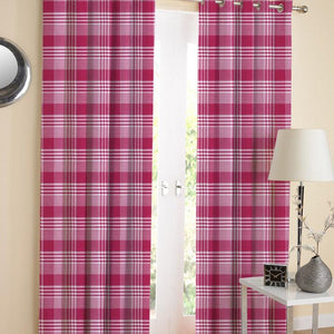 Cotton Track Dobby Rose 7ft Door Curtains Pack Of 2 freeshipping - Airwill