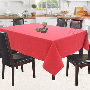 Cotton Solid Red 6 Seater Table Cloths Pack Of 1 freeshipping - Airwill