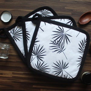 Cotton Neem Leaf Pot Holders Pack Of 3 freeshipping - Airwill