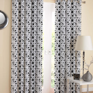 Cotton Wild Animals Long 9ft Door Curtains Pack Of 2 freeshipping - Airwill