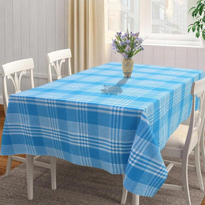 Cotton Track Dobby Blue 4 Seater Table Cloths Pack Of 1 freeshipping - Airwill