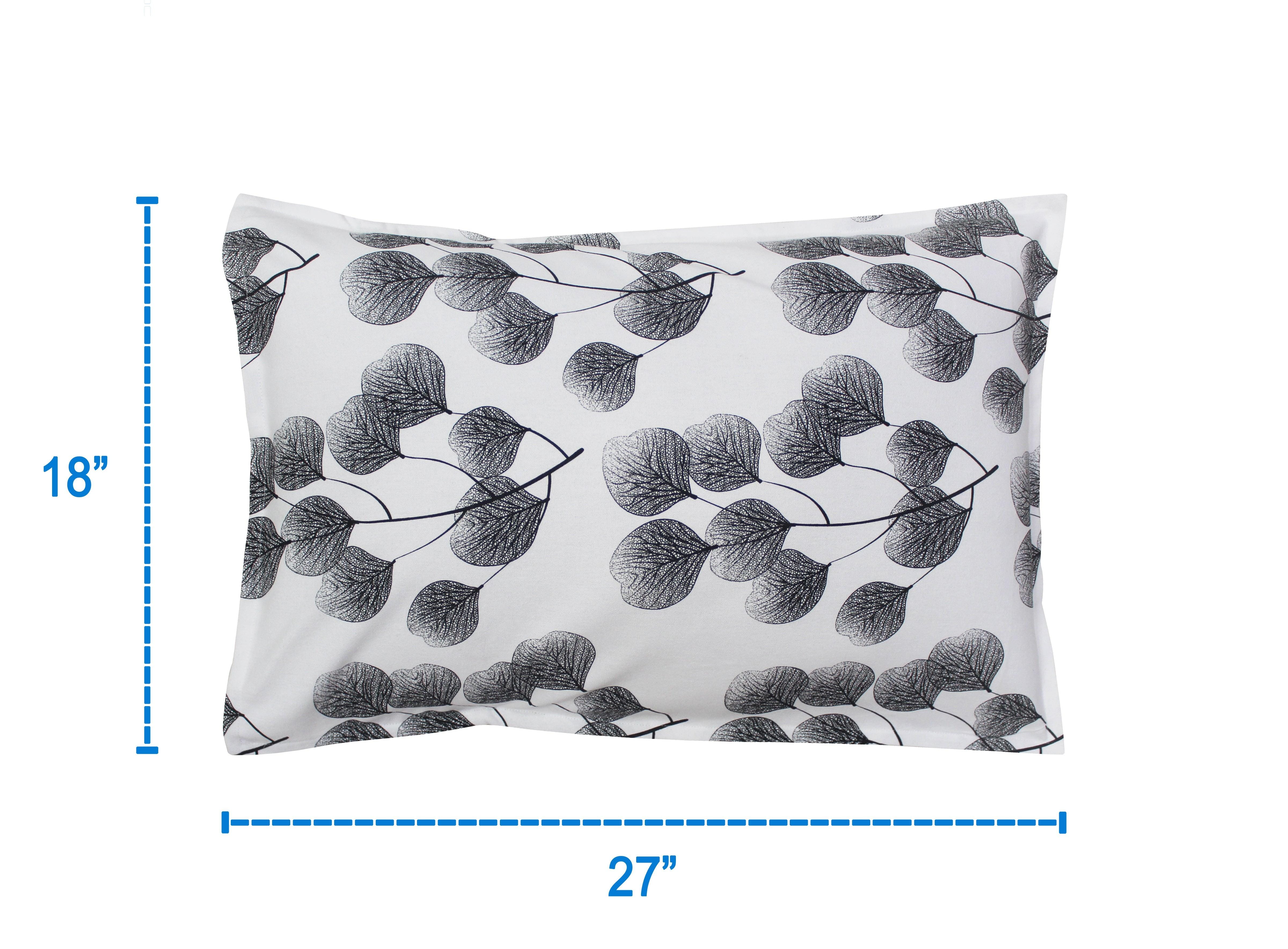 Cotton Root Leaf Pillow Covers Pack Of 2
