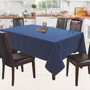 Cotton Solid Blue 6 Seater Table Cloths Pack Of 1 freeshipping - Airwill