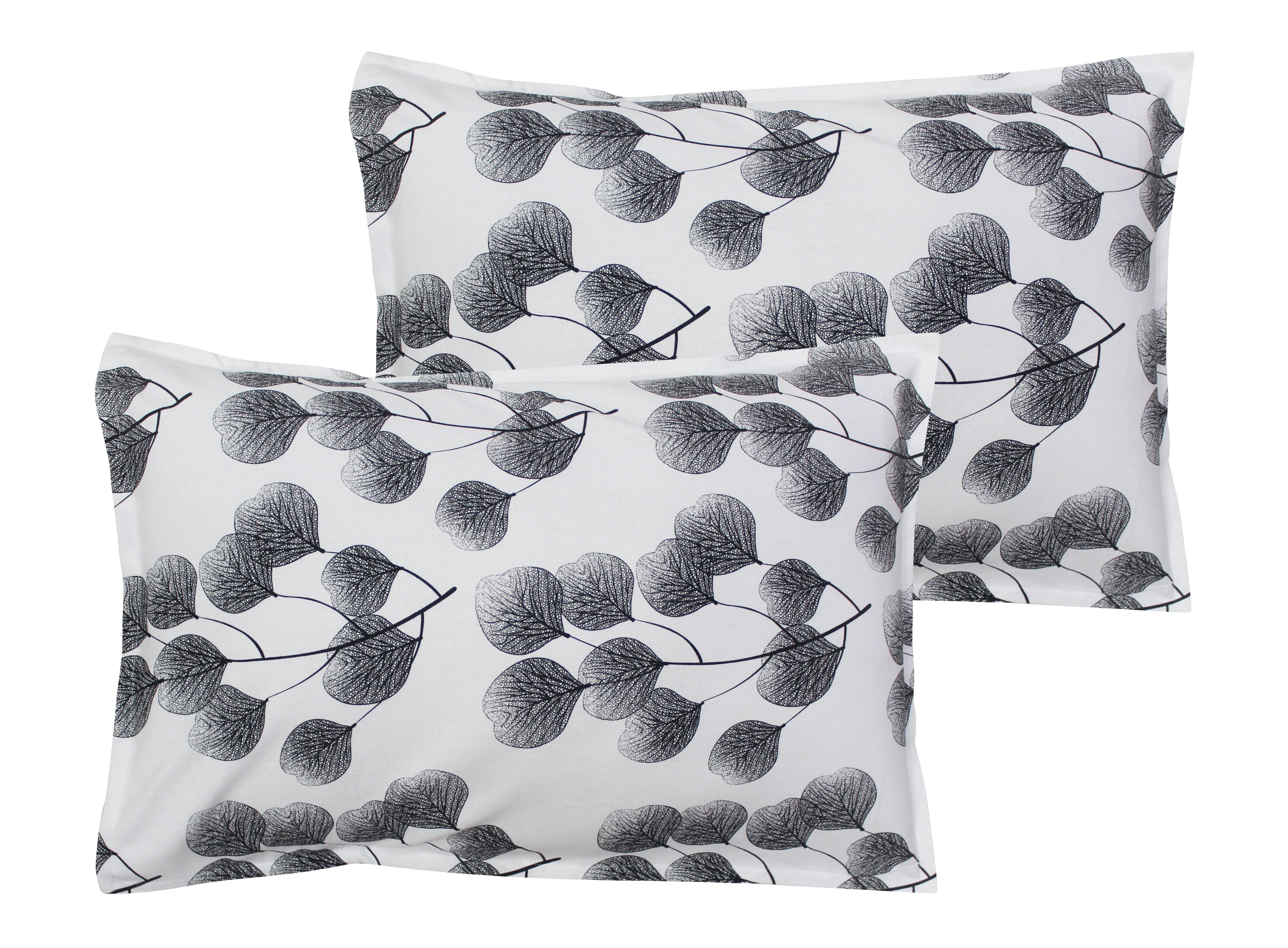 Cotton Root Leaf Pillow Covers Pack Of 2