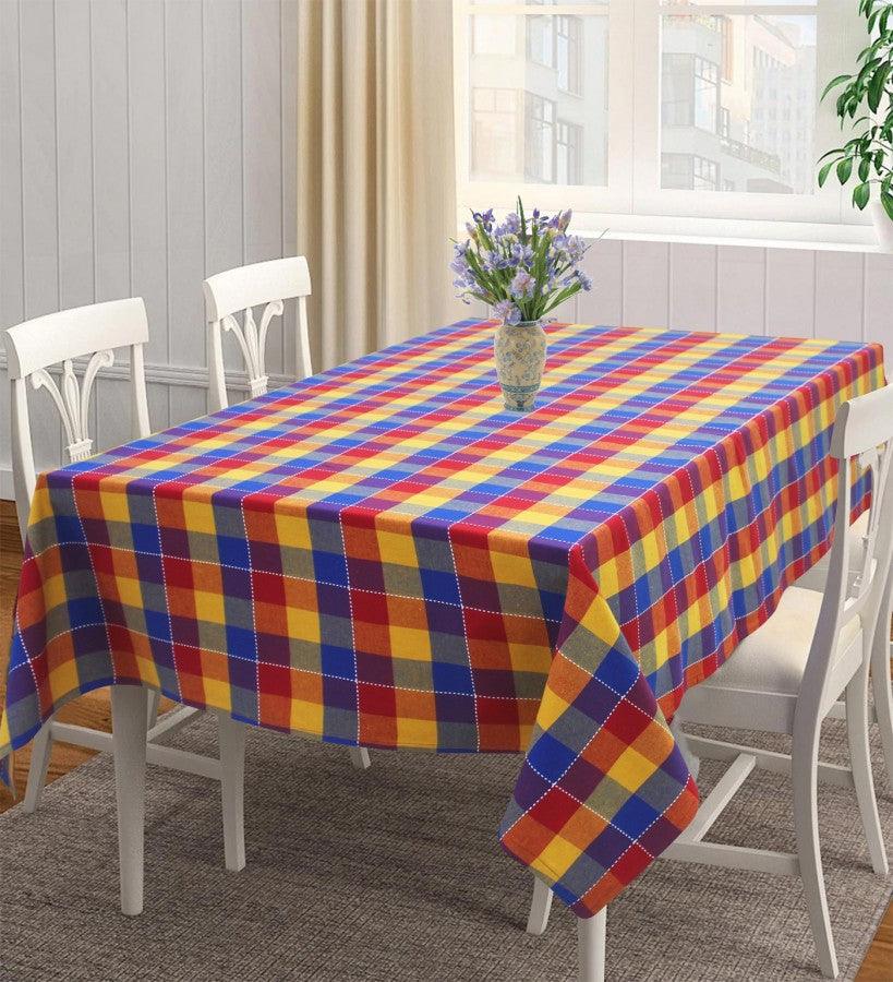 Cotton Adukalam Check 4 Seater Table Cloths
