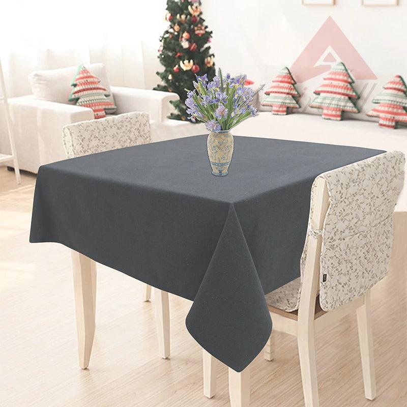 Cotton Solid Steel Grey 2 Seaters Table Cloths