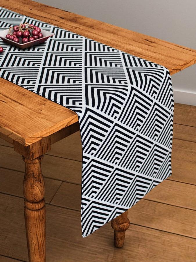 Cotton Diamond Check Table Runner